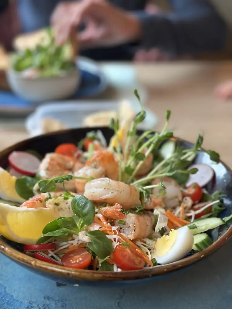 Scampi salade met verse groenten